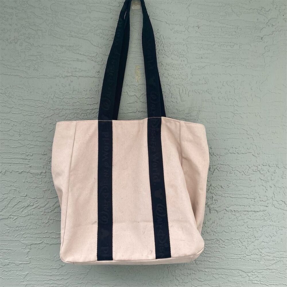 Disney Walt Disney World 1971 Large Canvas Tote Bag Beige - Picture 7 of 14